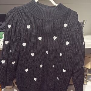 Maeve Hearts Mock Neck Sweater from Anthropologie
